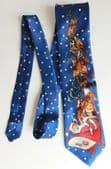 Novelty Father Christmas tie by Fun Tyme cheap Santa Claus reindeer polka dots